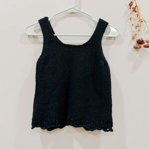 Black Knit Tank Top